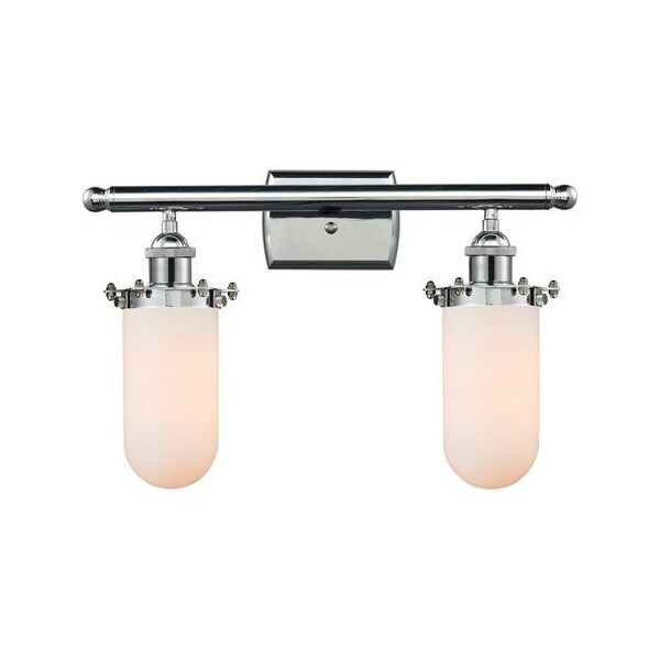 2 Light Vintage Dimmable, White Glass Led Bathroom Fixture